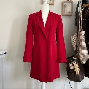 George Long Blazer in Red Women’s Size 6 Business Formal Office Wear Feminine